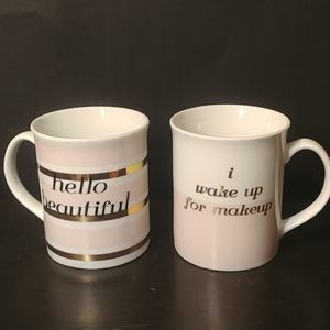 Hello Beautiful Set of 2 Mugs Pink New In Gift Box